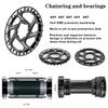 LAIJIANG GOLDIX Cranksets 160mm Hollow Integrated Crankarms 28/30/32/34/36T Chainring Aluminum Alloy Crankset for 7-12 Speed Children's Folding Bicycle with Bearing (Color : 34T, Size : 150mm) view 4