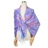 DOFOTAWN Two Tone Vintage Jacquard Paisley Women's Pashmina Shawl Wrap Scarf (Purple) view 2