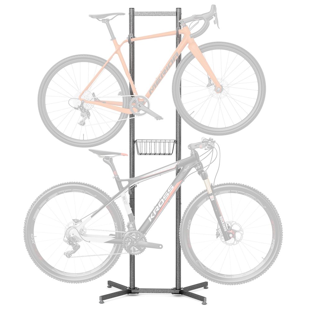 CXWXC 2-/4-Bike Storage Rack with Basket - Bike Rack Garage