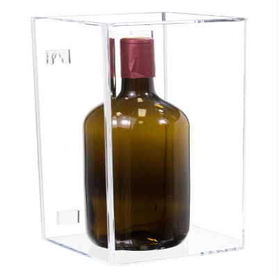 Better Display Cases 1.5 Liter Wine Bottle Display Case with Clear Back Wall Mount (Vertical or Horizontal) - 6" x 6" x 15" (A078/D03)