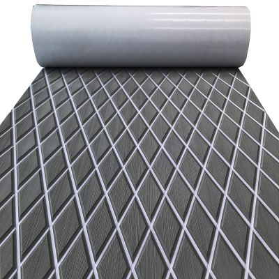 KXKZREN EVA Foam Boat Flooring Decking Sheet 6mm Thick Diamond Anti-Slip Marine Flooring Mat Self Adhesive Deck Pad for Bass Boat Yacht Motorboat RV Cooler Tops, 74.8"x13.8"