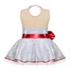 Moggemol Kids Girls Sequins Striped Tutu Dance Dress Figure Skating Dress Christmas Party Candy Cane Costume I#White06 14 view 2