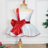 Moggemol Kids Girls Sequins Striped Tutu Dance Dress Figure Skating Dress Christmas Party Candy Cane Costume I#White06 14 view 3