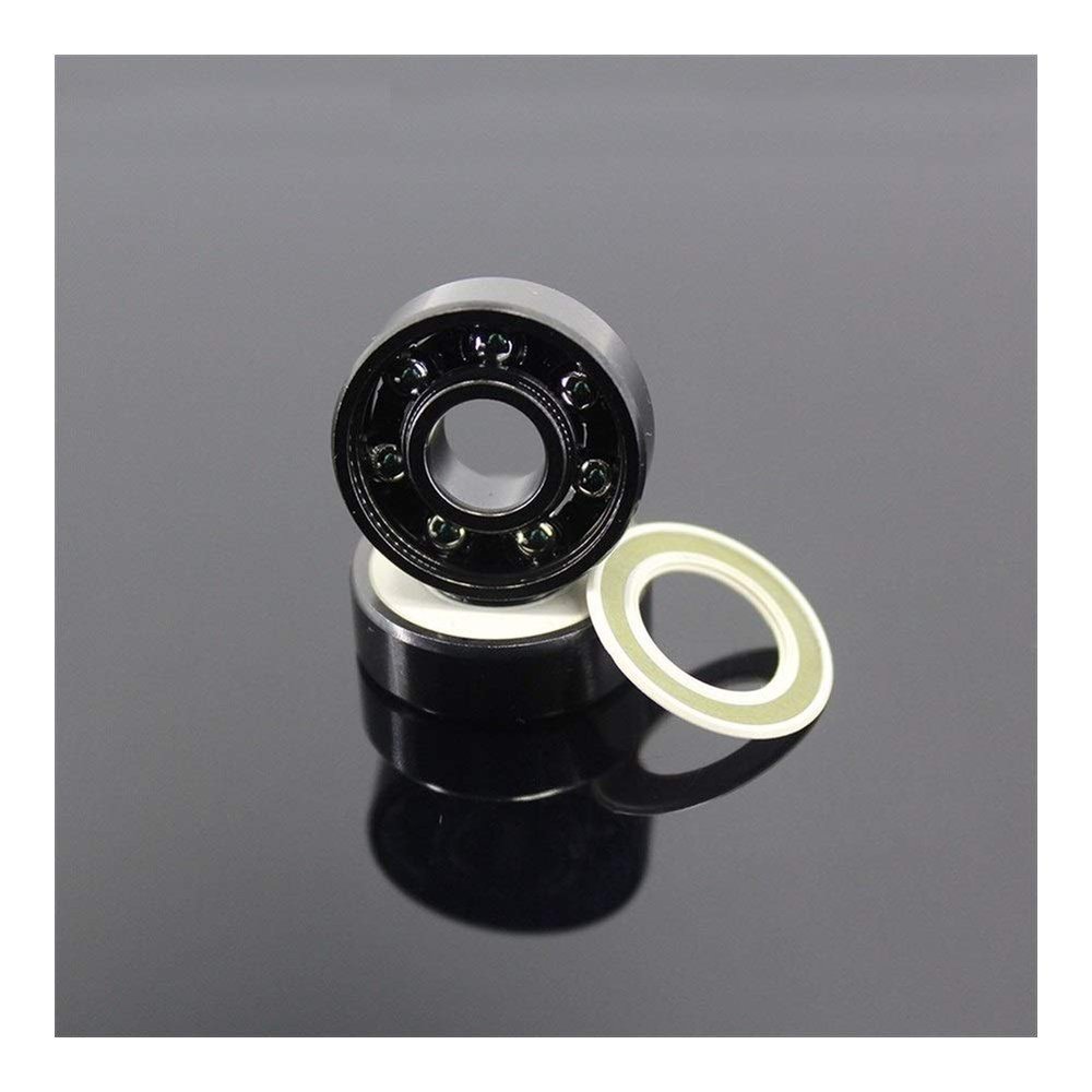 WEIWEIBEIER Skateboard 608-TIB Bearings 8x22x7mm ABEC 608 V RS Surface Black Titanium Plating POM Cage Ball Bearing (2 PCS)