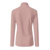 Womens Mock Turtleneck Tops Long Sleeve Fleece Lined Undershirt Lightweight Winter Fall Thermal Base Layer T Shirt Pink view 3
