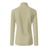 Womens Mock Turtleneck Tops Long Sleeve Fleece Lined Undershirt Lightweight Winter Fall Thermal Base Layer T Shirt Beige view 3