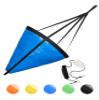 BLUEWING 32" Drift Sock Sea Anchors with Buoy Ball Float Leash 840D Nylon Parachute Fishing Drogue for Marine/Jet Ski/Sail Boat Blue view 1