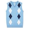 BOBOYOYO Boys Argyle Sweater Vest 100% Cotton V-Neck Vest Kids Uniform Sleeveless Sweaters for Children 5-12Y view 1