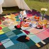 awufncksn Abstract Floral Picnic Blankets Waterproof Foldable, 60X80 Thick Picnic Mat Outdoor Blanket for Grass, Modern Beach Blanket Sandproof Picnic Accessories for Camping Party Park Travel view 2