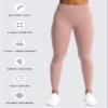 Aoxjox High Waisted Workout Leggings for Women Trinity Yoga Pants 26.5" (Woodrose, Large) view 4