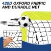 2 Pack 4' x 3' Soccer Goal Net Set, Pop Up Kids Practice Soccer Goals for Indoor and Outdoor.Portable Soccer Net with Carrying Bag & Ground Pegs, Perfect for Backyard, Field, Court (Yellow) view 3