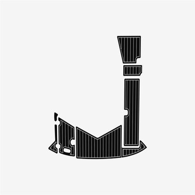 ATDEK 2004 Regal 2200 Swim Platform 1/4 6mm eva Faux Teak Deck Surfing Boat Fishing Boat Motorcycle Hurts crapet Non-Slip mat Floor (Black Over White)