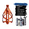 Corki Cycles Bike Water Bottle Holder Aluminum Alloy, Universal Bike Water Bottle Cage for Road, Mountain and Gravel Bikes -2 Pack - Orange view 3