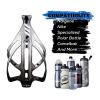 Corki Cycles Bike Water Bottle Holder Aluminum Alloy, Universal Bike Water Bottle Cage for Road, Mountain and Gravel Bikes - 1 Pack - Black Silver view 3