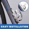 Corki Cycles Bike Water Bottle Holder Aluminum Alloy, Universal Bike Water Bottle Cage for Road, Mountain and Gravel Bikes - 1 Pack - Black Silver view 4