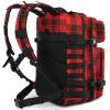 QT&QY 45L Military Tactical Backpacks for men GYM Heavy duty Survival Backpack Molle Army CCW Assault Pack 3 Day Bug Out Bag Hiking Treeking Rucksack Red Plaid view 3