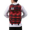 QT&QY 45L Military Tactical Backpacks for men GYM Heavy duty Survival Backpack Molle Army CCW Assault Pack 3 Day Bug Out Bag Hiking Treeking Rucksack Red Plaid view 4