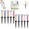 GLIART Golf Tee with Magnetic Plastic 360 Degree Bounce, 360Magnetic Golf Tee Holder with Bounce, Multi Color Flexible Magnetic Plastic Golf Tee for Training Practice Tool Accessory (10PC,90mm) view 1