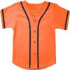 SPTEHW Kids Baseball Jersey Button Down Hip Hop T Shirts Personalized Softball Jersey for Boys Girls (4 Years, Orange) view 1