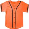 SPTEHW Kids Baseball Jersey Button Down Hip Hop T Shirts Personalized Softball Jersey for Boys Girls (4 Years, Orange) view 2