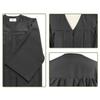 Herrenbek Matte Cap and Gown with graduation Honor Cords, Plain Stole, and 2025 Tassels for High School and Bachelor(Black) view 3
