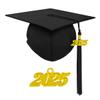 Herrenbek Matte Cap and Gown with graduation Honor Cords, Plain Stole, and 2025 Tassels for High School and Bachelor(Black) view 4