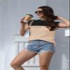 Disamer Cap Sleeve Knit Sweater Tops Sleeveless Vest 2026 Spring Clothes Oversized Summer Tank Trendy Short Sleeve T Shirts,Color Black,Small view 2