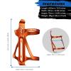 Corki Cycles Left Side Load Water Bottle Cage, Side Entry Bike Water Bottle Holder for Road & Mountain Bikes - 1 Pack - Orange-Aluminum Alloy view 2