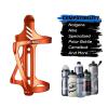 Corki Cycles Left Side Load Water Bottle Cage, Side Entry Bike Water Bottle Holder for Road & Mountain Bikes - 1 Pack - Orange-Aluminum Alloy view 3