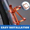 Corki Cycles Left Side Load Water Bottle Cage, Side Entry Bike Water Bottle Holder for Road & Mountain Bikes - 1 Pack - Orange-Aluminum Alloy view 4