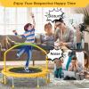 CLORIS 38in Folding Trampoline - Max Load 220lbs Rebounder Fitness Trampoline with Adjustable Foam Handle, with safty Padded Cover Best Gift(38'' Yellow) view 2