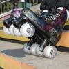 Ugboiu Roller Skates for Men and Women - Black Derby With 4 Shiny Wheels, Classic Double-Row for Indoor and Outdoor Use view 4