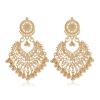 Aonklot Jhumkas Indian Earrings for Women Boho Ball Chandelier Tassel Statement Dangle Earrings Wedding Bridal Jhumki Bollywood Bell Jewelry Gifts Indian Dresses Outfits view 1