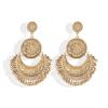 Aonklot Jhumkas Indian Earrings for Women Boho Ball Chandelier Tassel Statement Dangle Earrings Wedding Bridal Jhumki Bollywood Bell Jewelry Gifts Indian Dresses Outfits-015-339-NOV-EAR-2 view 1