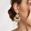 Aonklot Jhumkas Indian Earrings for Women Boho Ball Chandelier Tassel Statement Dangle Earrings Wedding Bridal Jhumki Bollywood Bell Jewelry Gifts Indian Dresses Outfits-015-339-NOV-EAR-2 view 2