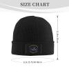 1st Cavalry Division Cav Men's Casual Knitted Skull Hat Warm Stockings Men's Women's Striped Winter Beanie Cuff Hat Black view 3