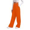 Women Wide Leg Sweatpants Baggy Straight Leg Sweatpants with Pockets Plus Size Fleece Lined Flare Sweatpants Winter Casual Loose Joggers Drawstring Elastic Waist Athletic Pants Comfy Lounge Pants view 2