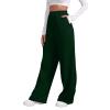 Women Wide Leg Sweatpants Baggy Straight Leg Sweatpants with Pockets Plus Size Fleece Lined Flare Sweatpants Winter Casual Loose Joggers Drawstring Elastic Waist Athletic Pants Comfy Lounge Pants view 1