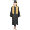 Herrenbek Matte Cap and Gown with graduation Honor Cords, Plain Stole, and 2025 Tassels for High School and Bachelor(Black) view 2
