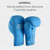 Fadi Sports Authentic Series A2 Unisex Pro Lace-Up Boxing Gloves - Genuine Cowhide Leather | Optimal for Boxing, MMA, Muay Thai, Kickboxing, Martial Arts Training & Sparring (Blue, 12 oz) view 3