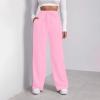 Women Wide Leg Sweatpants Baggy Straight Leg Sweatpants with Pockets Plus Size Fleece Lined Flare Sweatpants Winter Casual Loose Joggers Drawstring Elastic Waist Athletic Pants Comfy Lounge Pants view 4