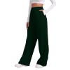 Women Wide Leg Sweatpants Baggy Straight Leg Sweatpants with Pockets Plus Size Fleece Lined Flare Sweatpants Winter Casual Loose Joggers Drawstring Elastic Waist Athletic Pants Comfy Lounge Pants view 1