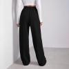 Women Wide Leg Sweatpants Baggy Straight Leg Sweatpants with Pockets Plus Size Fleece Lined Flare Sweatpants Winter Casual Loose Joggers Drawstring Elastic Waist Athletic Pants Comfy Lounge Pants view 3