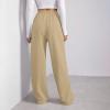 Women Wide Leg Sweatpants Baggy Straight Leg Sweatpants with Pockets Plus Size Fleece Lined Flare Sweatpants Winter Casual Loose Joggers Drawstring Elastic Waist Athletic Pants Comfy Lounge Pants view 4