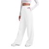 Women Wide Leg Sweatpants Baggy Straight Leg Sweatpants with Pockets Plus Size Fleece Lined Flare Sweatpants Winter Casual Loose Joggers Drawstring Elastic Waist Athletic Pants Comfy Lounge Pants view 2