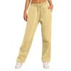 Women Wide Leg Sweatpants Baggy Straight Leg Sweatpants with Pockets Plus Size Fleece Lined Flare Sweatpants Winter Casual Loose Joggers Drawstring Elastic Waist Athletic Pants Comfy Lounge Pants view 3