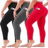 3 Pack Leggings for Women High Waisted No See-Through Tummy Control Soft Yoga Pants Womens Workout Athletic Running Leggings view 1