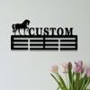 Hyobeswe Custom Horse Ribbon Medal Holder Personalized Horse Name Medal Hanger 12 Rungs for Medals & Ribbons Racehorse Horse Show Medal Display Equestrian Ribbon Award Holder view 1