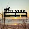 Hyobeswe Custom Horse Ribbon Medal Holder Personalized Horse Name Medal Hanger 12 Rungs for Medals & Ribbons Racehorse Horse Show Medal Display Equestrian Ribbon Award Holder view 3