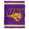 University of Northern Iowa Blanket, 60"x80" Primary Logo Stripes Silky Touch Super Soft Throw Blanket view 2